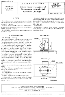 Badania materiałów posadzkowych - Oznaczanie ścieralności aparatem "Stuttgart" BN-63/6701-01