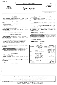Trzcina pospolita - Wymagania i badania BN-69/6750-09