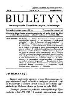 Biuletyn Stowarzyszenia Techników Wojew. Lubelskiego 1929 Nr 3