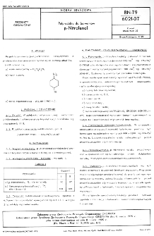 Półprodukty do barwników - p-Nitrofenol BN-79/6021-07