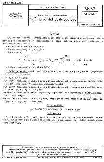 Półprodukty do barwników - o-Chloroanilid acetylooctowy BN-67/6021-16