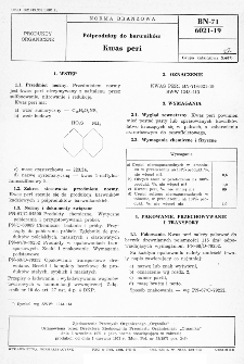 Półprodukty do barwników - Kwas peri BN-71/6021-19