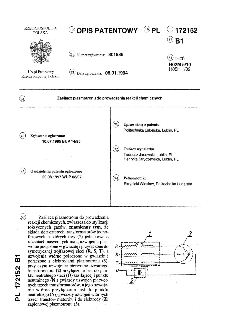 Zasilacz plazmotronu do prowadzenia reakcji chemicznych : opis patentowy nr 172152