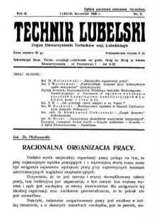 Technik lubelski : organ Stowarzyszenia Techników Lubelskich n. 9(1930)