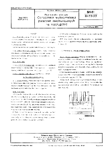 Przenośniki taśmowe - Oznaczanie wytrzymałości połączeń mechanicznych na rozciąganie BN-81/0452-22