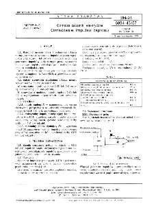 Górnicze zapalniki elektryczne - Oznaczanie impulsu zapłonu BN-91/6094-43/57