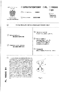 Układ pomiarowy do monitorowania pracy palników naściennych : opis patentowy nr 190243