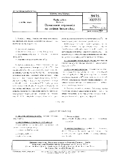 Emalie szkliste - Badania - Oznaczanie odporności na zmianę temperatury BN-76/4027-01
