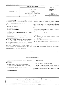 Emalie szkliste - Badania - Oznaczanie trwałości zawiesiny glin BN-76/4027-07