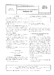 Środki pomocnicze dla włókiennictwa - Sulfapol PW BN-71/6061-32