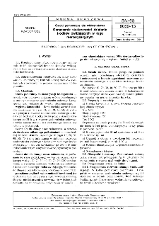Środki pomocnicze dla włókiennictwa - Oznaczanie skuteczności działania środków zwilżających w ługu merceryzacyjnym BN-90/6060-13
