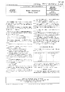 Kleje obuwnicze - Metody badań BN-90/7707-01