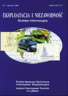 Eksploatacja i Niezawodność = Maintenance and Reliability 1/1999