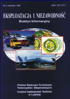 Eksploatacja i Niezawodność = Maintenance and Reliability 2/1999