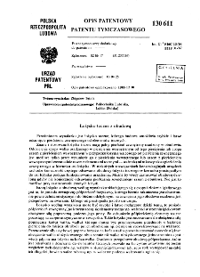 Łożysko toczne z obudową : opis patentowy patentu tymczasowego nr 130611