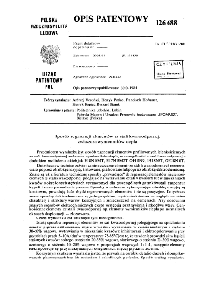 Sposób regeneracji elementów ze stali kwasoodpornej, zwłaszcza wymienników ciepła : opis patentowy nr 126688