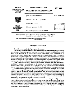 Bęben pieca obrotowego : opis patentowy patentu tymczasowego nr 127910