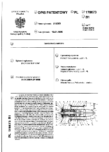 Sprężarka dynamiczna : opis patentowy nr 178673