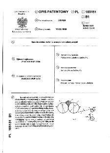 Sposób odbierania folii z tworzyw termoplastycznych : opis patentowy nr 185151