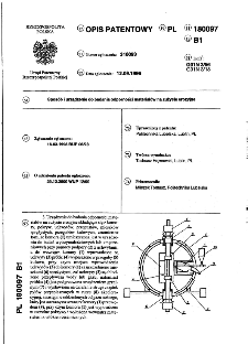 Sposób i urządzenie do badania odporności materiałów na zużycie erozyjne : opis patentowy nr 180097