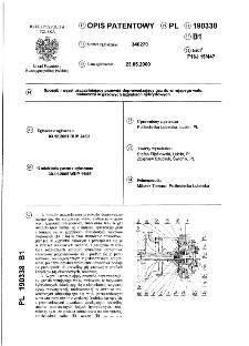Sposób i węzeł uszczelniający przewód doprowadzający gaz do wirującego wału, zwłaszcza w gazowych łożyskach hybrydowych : opis patentowy nr 190338
