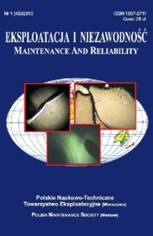 Eksploatacja i Niezawodność = Maintenance and Reliability Nr 1 (45)2010