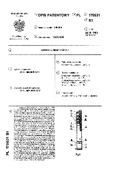 Aparat do wydłużania kończyn : opis patentowy nr 170631
