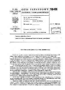 Układ hamowania dynamicznego silnika pierścieniowego : opis patentowy patentu tymczasowego nr 110428