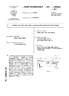 Urządzenie do badania odporności na korozję naprężeniową materiałów metalicznych : opis patentowy nr 194834