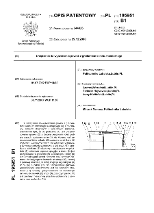 Urządzenie do wytwarzania powłok z gradientem składu chemicznego : opis patentowy nr 195951