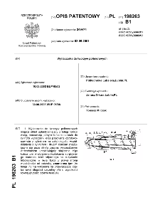 Wytłaczarka do tworzyw polimerowych : opis patentowy nr 198263