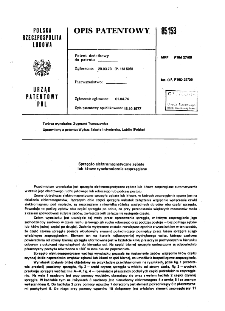 Sprzęgło elektromagnetyczne zębate lub kłowe synchronicznie zesprzęglane : opis patentowy nr 85153