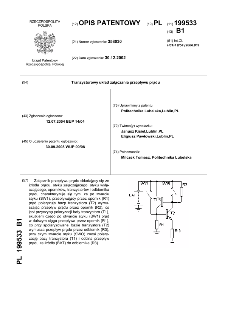 Tranzystorowy układ załączania przepływu prądu : opis patentowy nr 199533