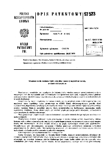 Urządzenie do badania klatki wirnika maszyny asynchronicznej, w stanie statycznym : opis patentowy nr 97523