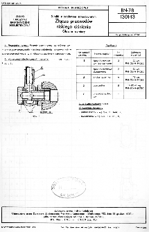 Silniki z zapłonem samoczynnym - Złącza przewodów niskiego ciśnienia - Główne wymiary BN-78/1301-03