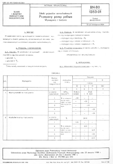 Silniki pojazdów samochodowych - Przepony pomp paliwa - Wymagania i badania BN-80/1353-01