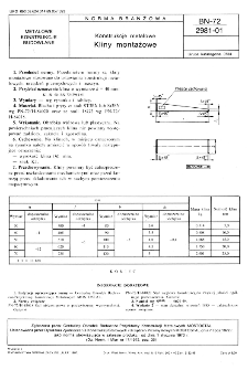 Konstrukcje metalowe - Kliny montażowe BN-72/2981-01