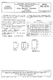 Elementy i segmenty ścienne aluminiowo-szklane - Drzwi, elementy i segmenty z drzwiami - Szeregi wymiarowe BN-84/9031-05/04