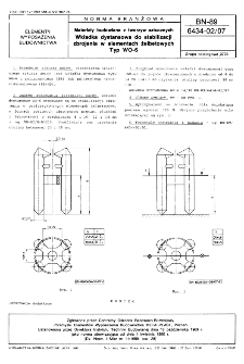 Materiały budowlane z tworzyw sztucznych - Wkładka dystansowa do stabilizacji zbrojenia w elementach żelbetowych - Typ WO-6 BN-89/6434-02/07