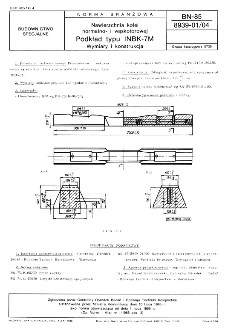 Nawierzchnia kolei normalno- i wąskotorowej - Podkład typu INBK-7M - Wymiary i konstrukcja BN-85/8939-01/04