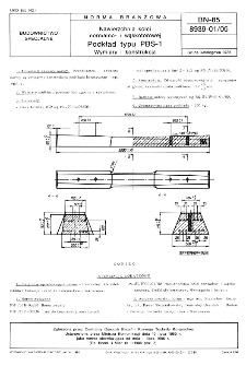 Nawierzchnia kolei normalno- i wąskotorowej - Podkład typu PBS-1 - Wymiary i konstrukcja BN-85/8939-01/02