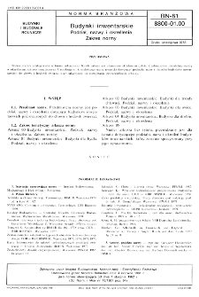 Budynki inwentarskie - Podział, nazwy i określenia - Zakres normy BN-81/8800-01.00