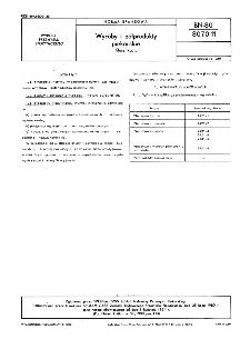 Wyroby i półprodukty piekarskie - Klasyfikacja BN-80/8070-11