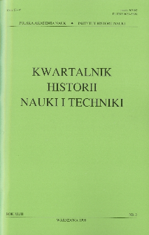 Kwartalnik Historii Nauki i Techniki R. 43 nr 2/1998
