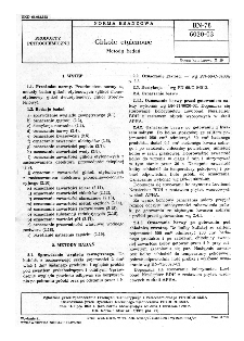Glikole etylenowe - Metody badań BN-78/6020-03