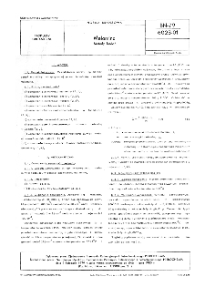 Melamina - Metody badań BN-79/6023-0