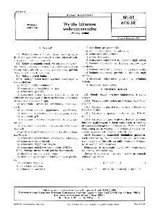 Wyroby lakierowe wodorozcieńczalne - Metody badań BN-81/6110-38