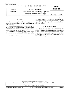 Wyroby lakierowe - Oznaczanietemperatury zapłonu metodą Abla-Pensky'ego BN-83/6110-39