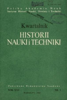 Kwartalnik Historii Nauki i Techniki R. 25 nr 2/1980