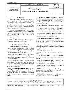Terminologia przemysłu żywicy sosnowej BN-71/6070-01